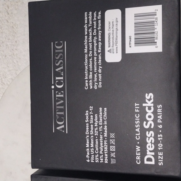 12 Dress Sock Crew Classic Fit Size 10-13 SL#4 - Picture 6 of 6